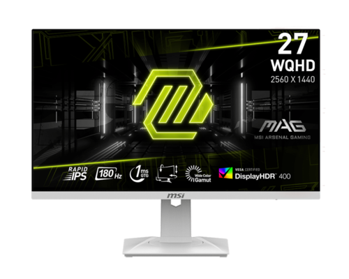 מסך מחשב לבן גיימינג MSI MAG G274QRFW 2K