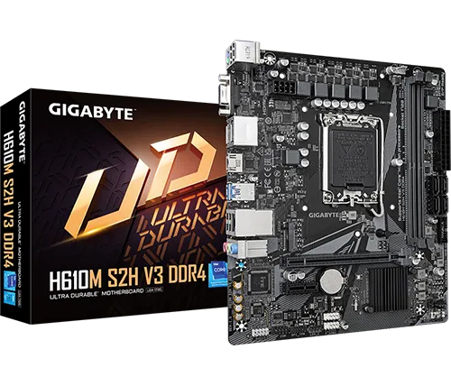 לוח למעבדי אינטל Gigabyte H610M S2H V3 Micro-ATX VGA DP HDMI