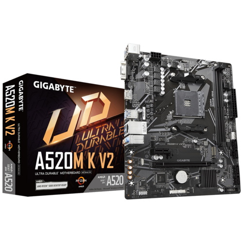 לוח למעבדי Gigabyte A520M DS3H V2 1.1 AM4 AMD Micro-Atx