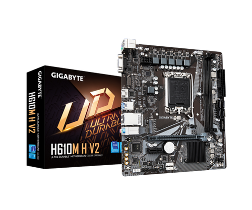 לוח לאינטל דור 12-14 Gigabyte H610M H V2 DDR5 VGA HDMI