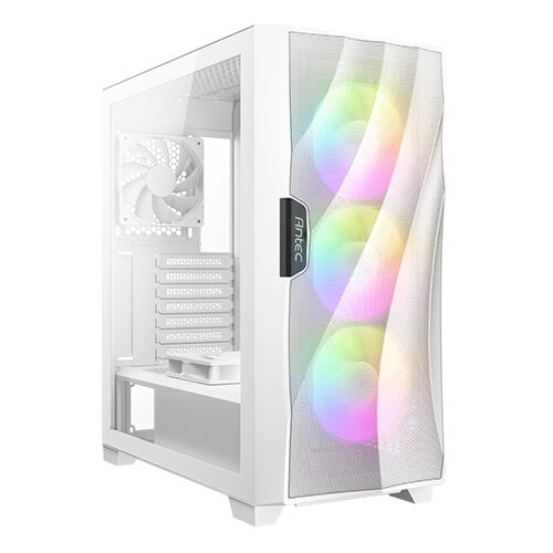מארז לבן ANTEC DF700 FLUX Tempered Glass RGB Mid tower White Case