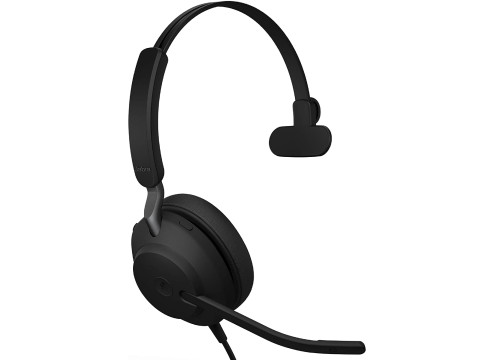 אוזניות קשת מונו חוטיות עם מיקרופון מובנה Jabra Evolve2 40 Ms Mono Usb-A