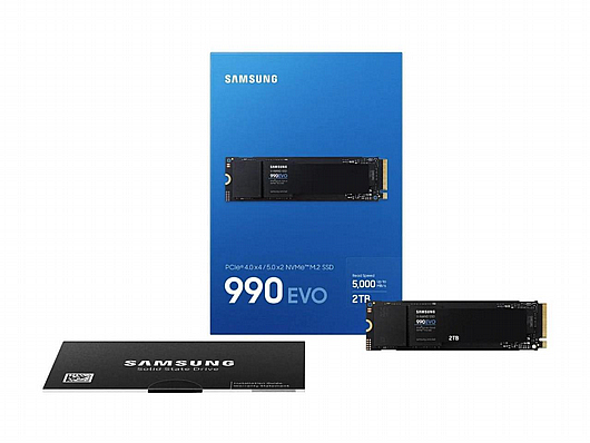 דיסק פנימי Samsung 990 EVO 2TB PCIE4.0X4/5.0X2 NVME gen 4/5