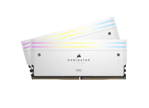 Corsair Ddr5 32Gb (2X16Gb) 7200 Cl34 Dominator Titanium Rgb White