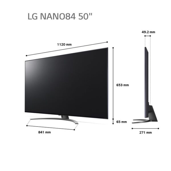 ⁦טלוויזיה "50 חכמה LG NANO CELL ברזולוציית 4K דגם: 50NANO846QA⁩ – תמונה ⁦2⁩