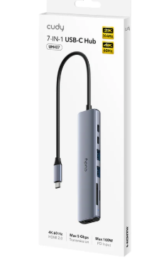 CUDY 7-IN-1 USB-C Hub with 4K HDMI UH407
