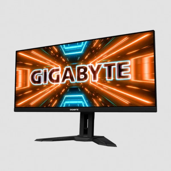 ⁦מסך Gigabyte M34WQ 144HZ UWQHD 1MS HDR400 IPS KVM 21:9 SPK BLACK⁩ – תמונה ⁦2⁩
