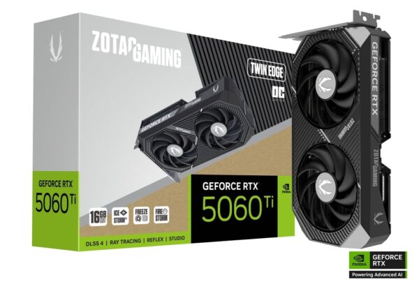 ZOTAC GAMING GeForce RTX 5060 Ti 16GB TWIN EDGE OC
