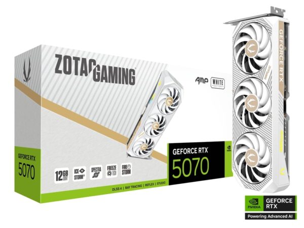⁦ZOTAC GAMING GeForce RTX 5070 AMP White Edition⁩ – תמונה ⁦2⁩