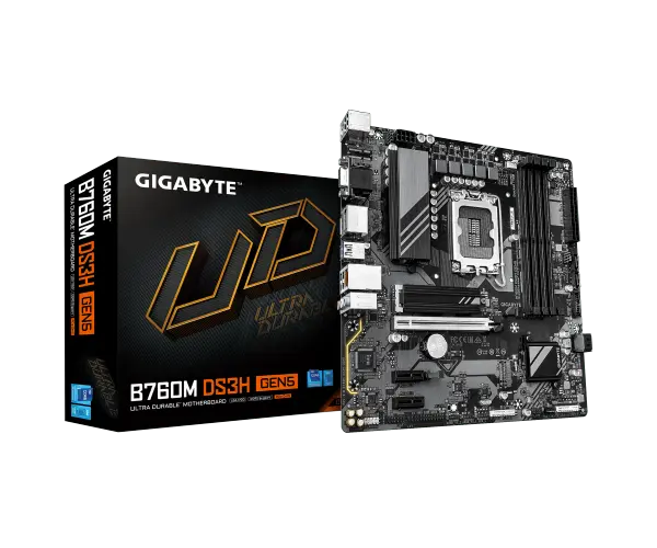 לוח Gigabyte B760M DS3H GEN5 M-ATX DDR5 DP HDMI LGA1700