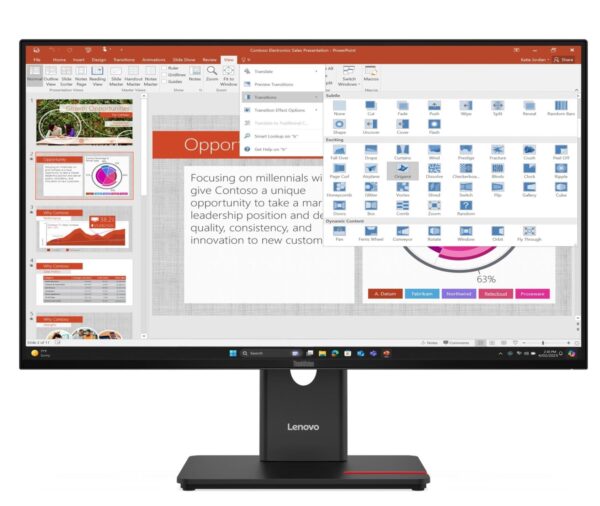 מסך מחשב Lenovo ThinkVision T27-40 64A5MAT6IS Full HD לנובו