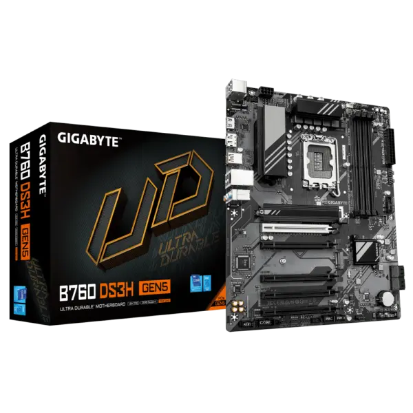 לוח אם אינטל Gigabyte B760 DS3H DDR5 Gen5 ATX DP HDMI LGA1700