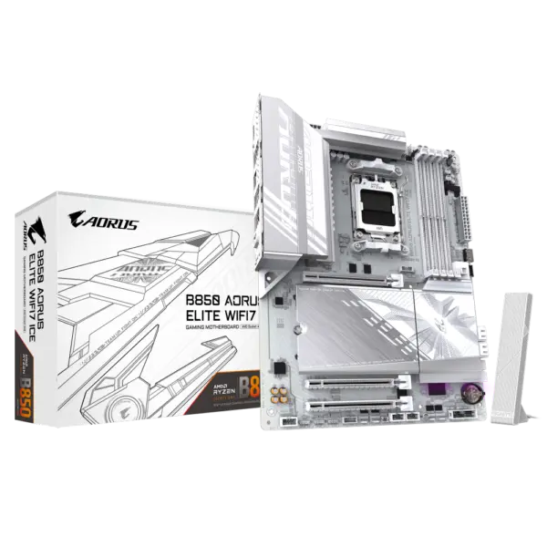 לוח אם GIGABYTE B850 AORUS ELITE WIFI7 ICE DDR5 AM5 BT 2.5GBE LAN