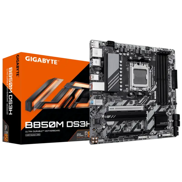 לוח אם GIGABYTE B850M DS3H DDR5 MICRO-ATX AM5 2.5GBE LAN