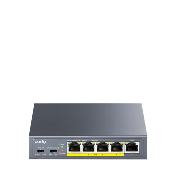 מתג לא מנוהל Cudy GS105P 5-Ports Gigabit Unmanaged POE Switch