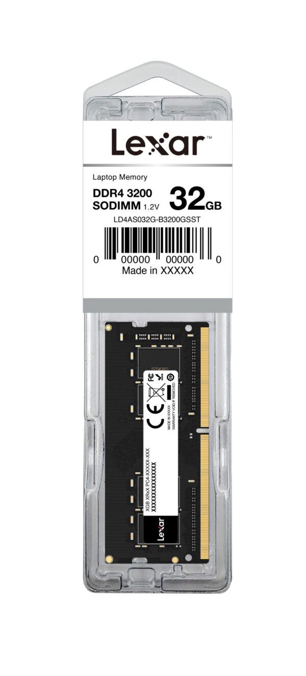 Lexar SODIMM 32GB DDR4 3200Mhz 260pin 1.2V Blister Pack