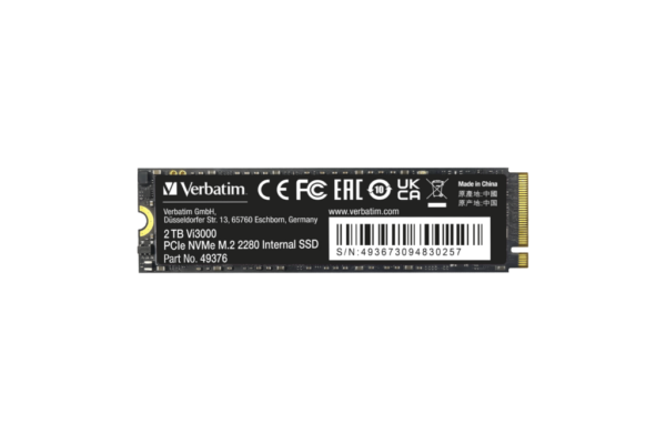 VERBATIM Vi3000 PCIe NVMe M.2 SSD 2TB