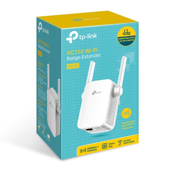 מגדיל טווח TP-LINK AC750 WIFI RANGE EXTENDER