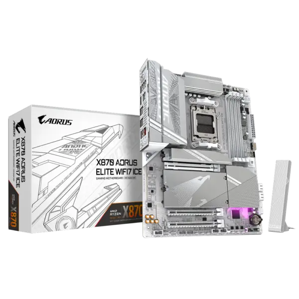לוח אם GIGABYTE X870 AORUS ELITE X ICE X3D WIFI7 ATX BT 2.5GBE