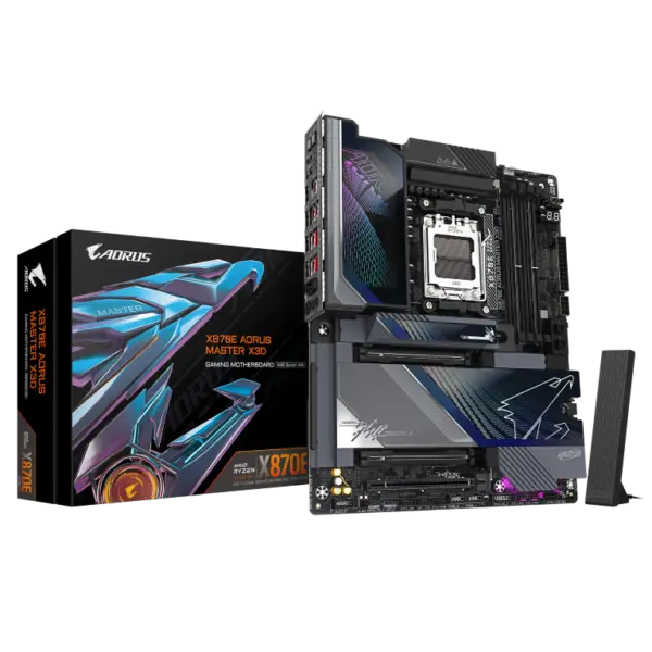 לוח אם Gigabyte X870E A MASTER X X3D 10GB/5GB lan Wifi 7 Usb 4.0