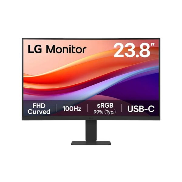 מסך קעור "FHD 23.8 עם USB-C תוצרת LG דגם: 24U421A-B