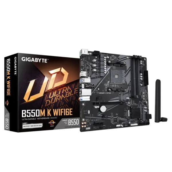 לוח אם Gigabyte B550M K WF6E AM4 Micro-AtX DDR4