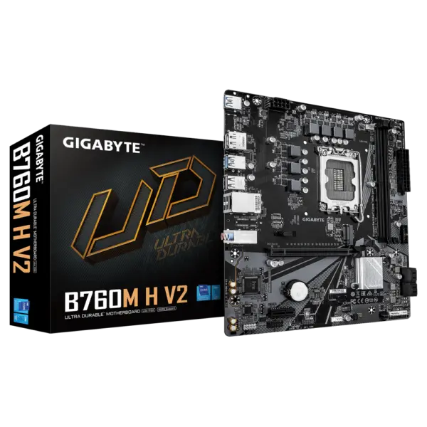 לוח למעבדי אינטל Gigabyte B760M H V2 DDR5 Micro Atx LGA1700