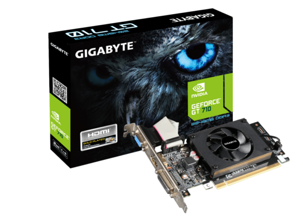 כרטיס מסך Gigabyte GT 710 2GB 2.0 VGA DVI HDMI Low Profile