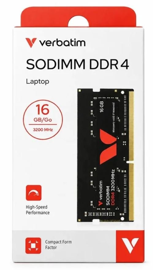 ז. לנייד Verbatim SODIMM 16GB DDR4 3200MHz 1.2V