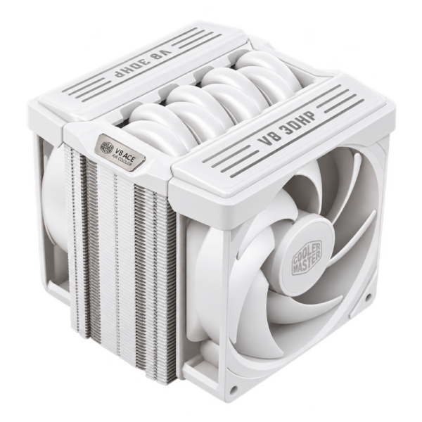 קירור אוויר Cooler Master V8 ACE 3DHP 300W TDP White For AMD