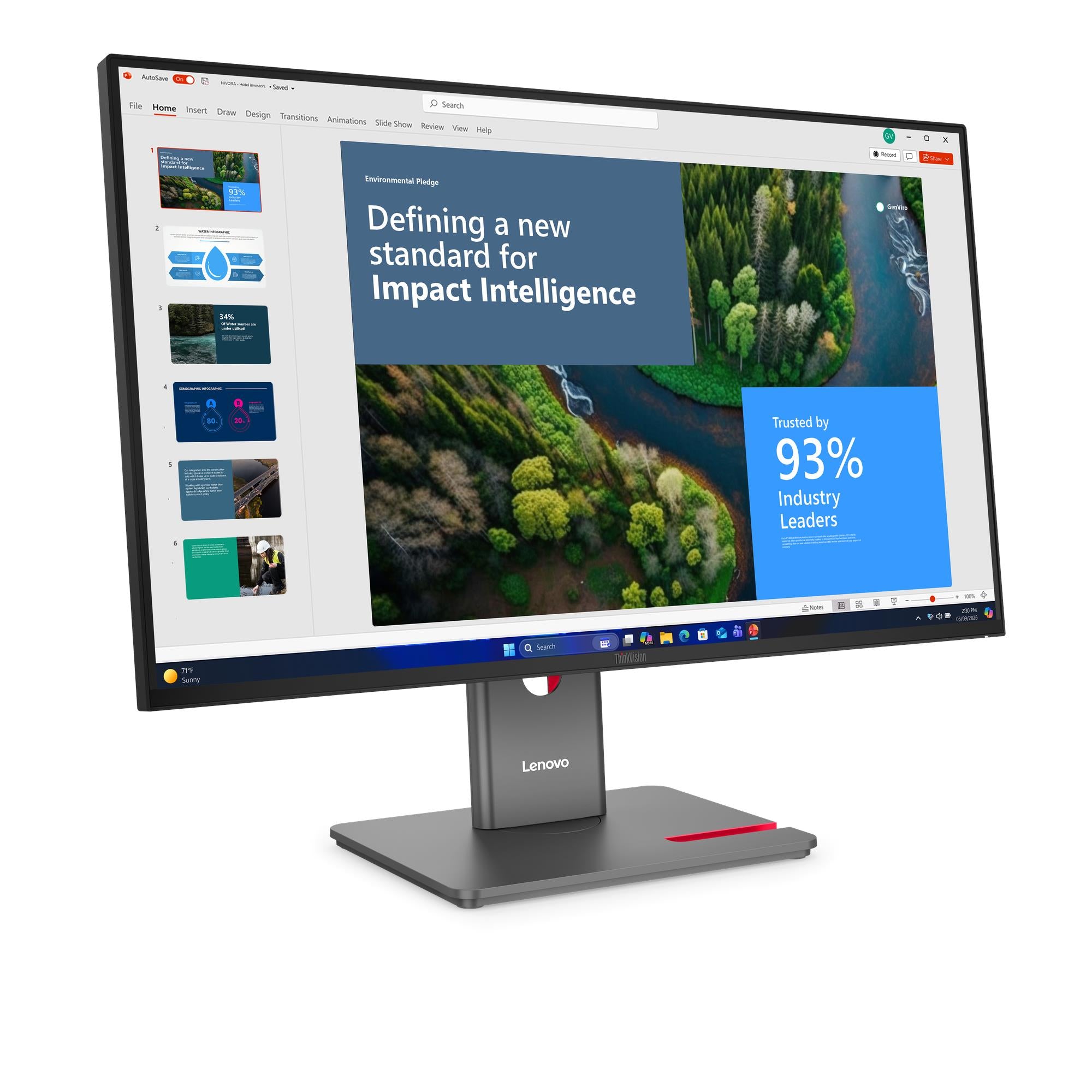 LENOVO ThinkVision P27UD-40 "27"|4K|UHD|3YRW – תמונה 3