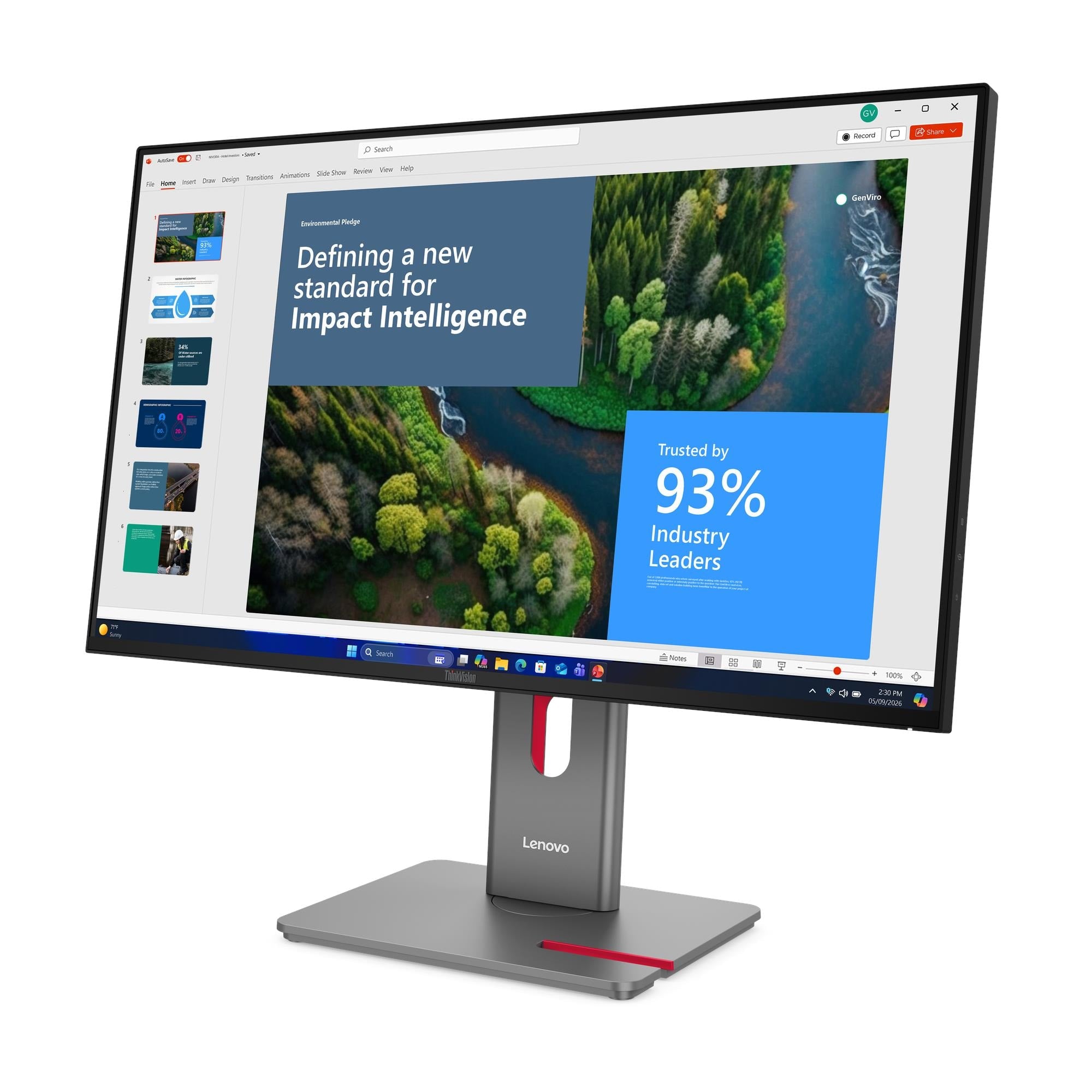 LENOVO ThinkVision P27UD-40 "27"|4K|UHD|3YRW – תמונה 2